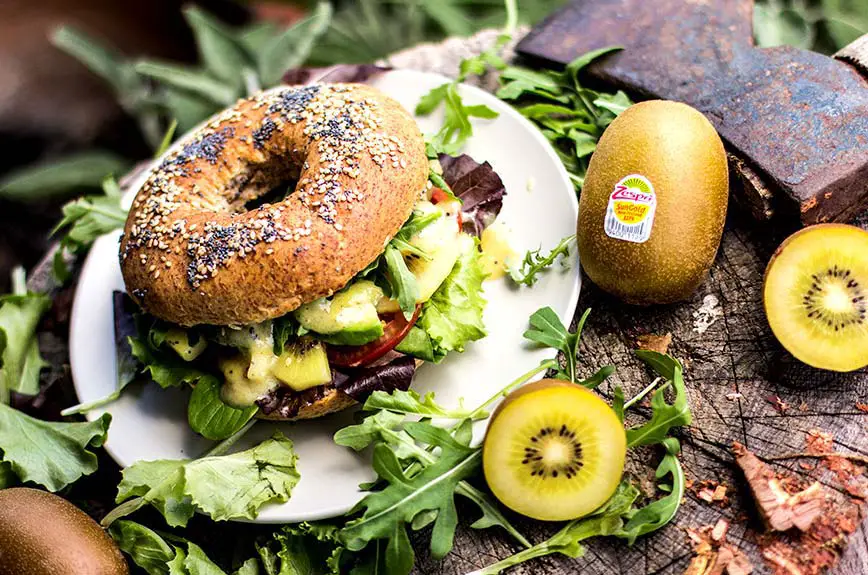 Kiwi Avocado Bagel